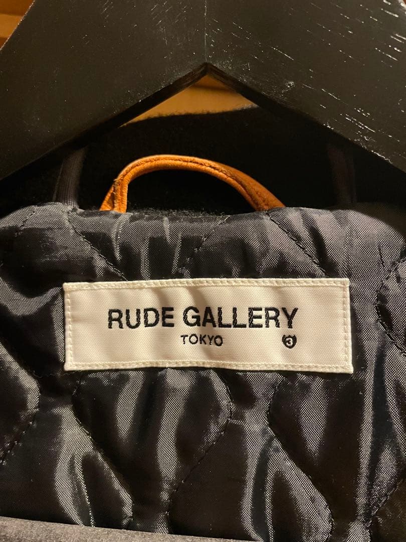 ルードギャラリー rudegallery 黒 ダッフルコート フード付き