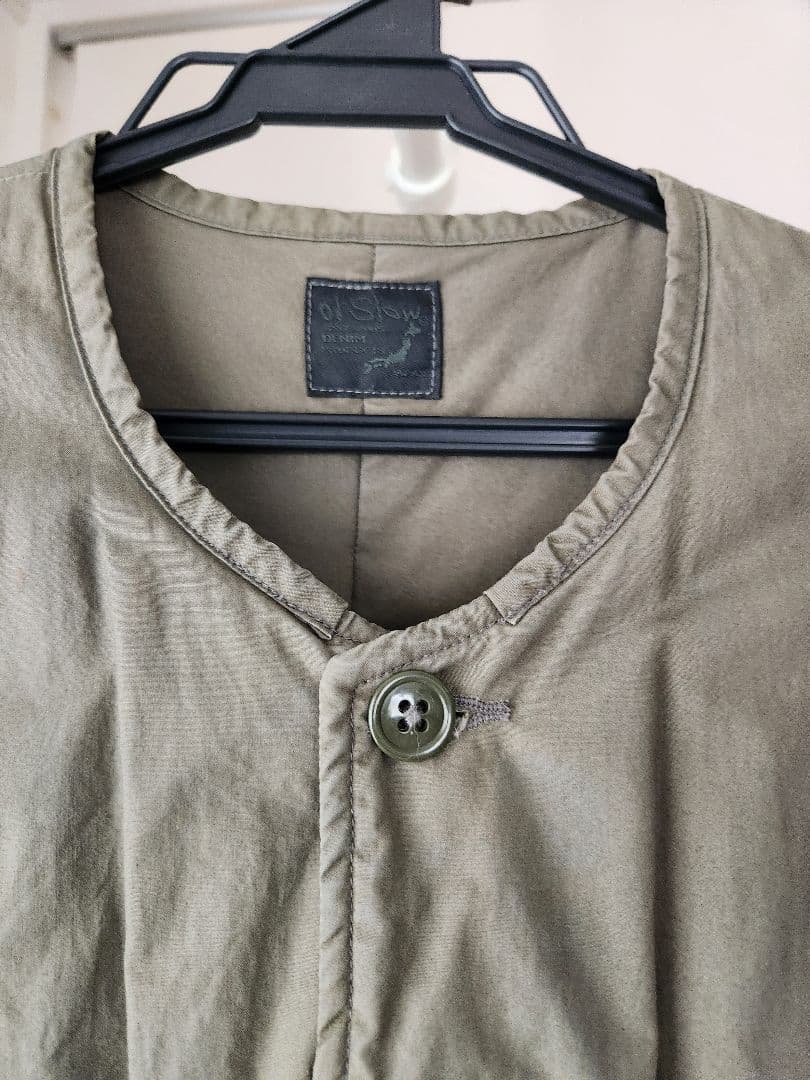 orSlow オアスロウ コットン シェルジャケット ノーカラー