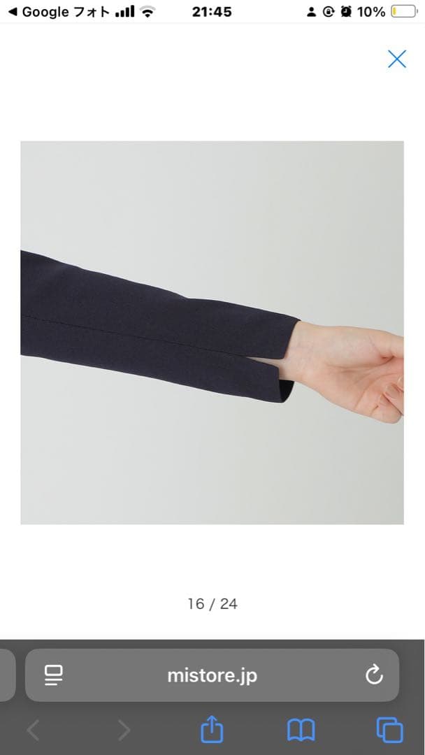 ブルーレーベルクレストブリッジネイビー 長袖 ひざ丈ワンピース38