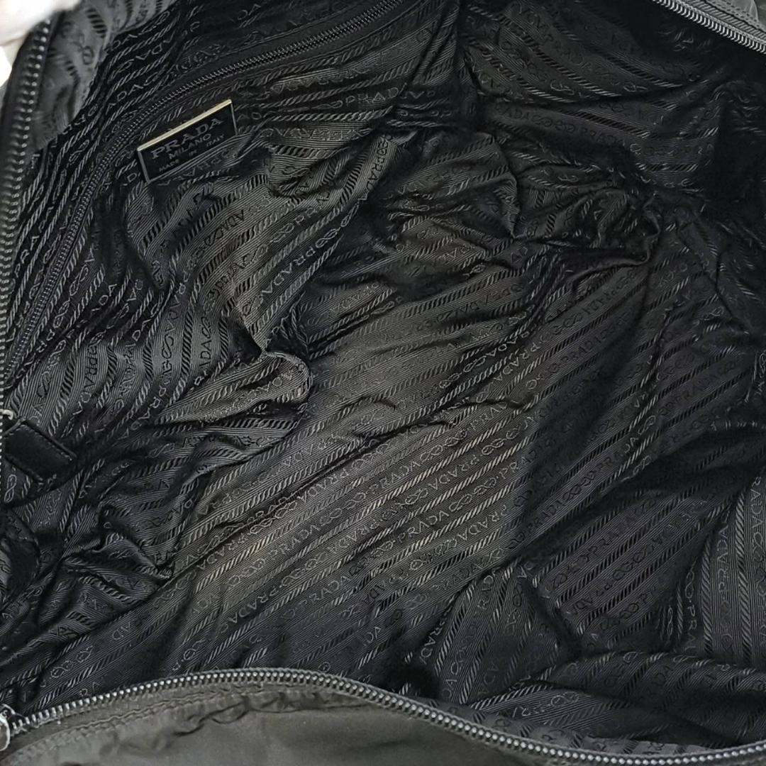 希少✨プラダ 保存袋　南京錠鍵付き　2way ボストンバッグ 三角ロゴ 革 黒