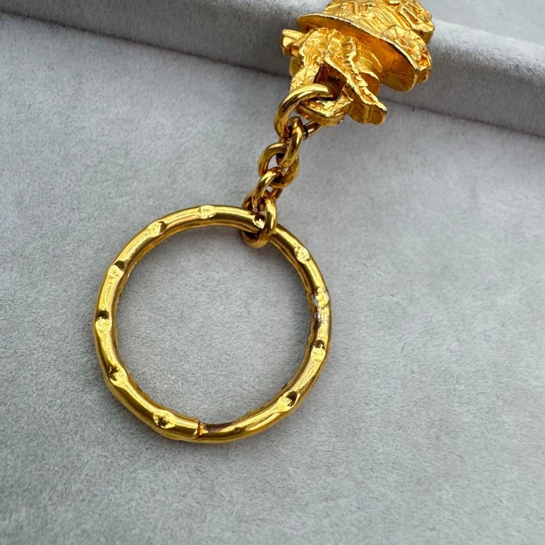 【ヴィンテージ】christian lacroix キーリング　ゴールド