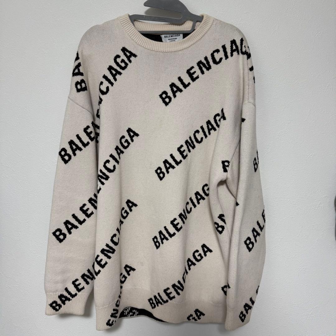 BALENCIAGA ロゴニット セーター アイボリー