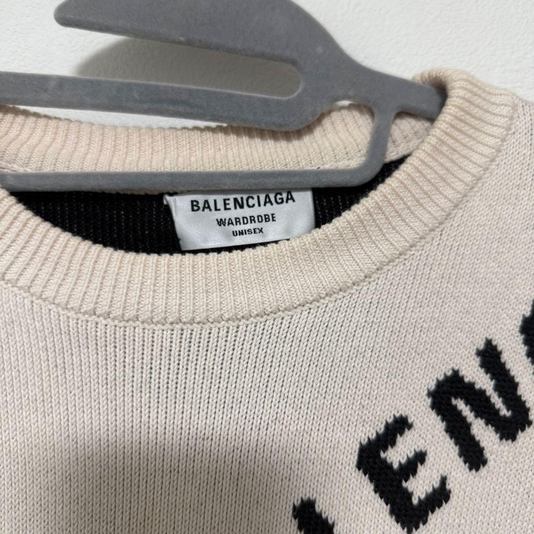 BALENCIAGA ロゴニット セーター アイボリー