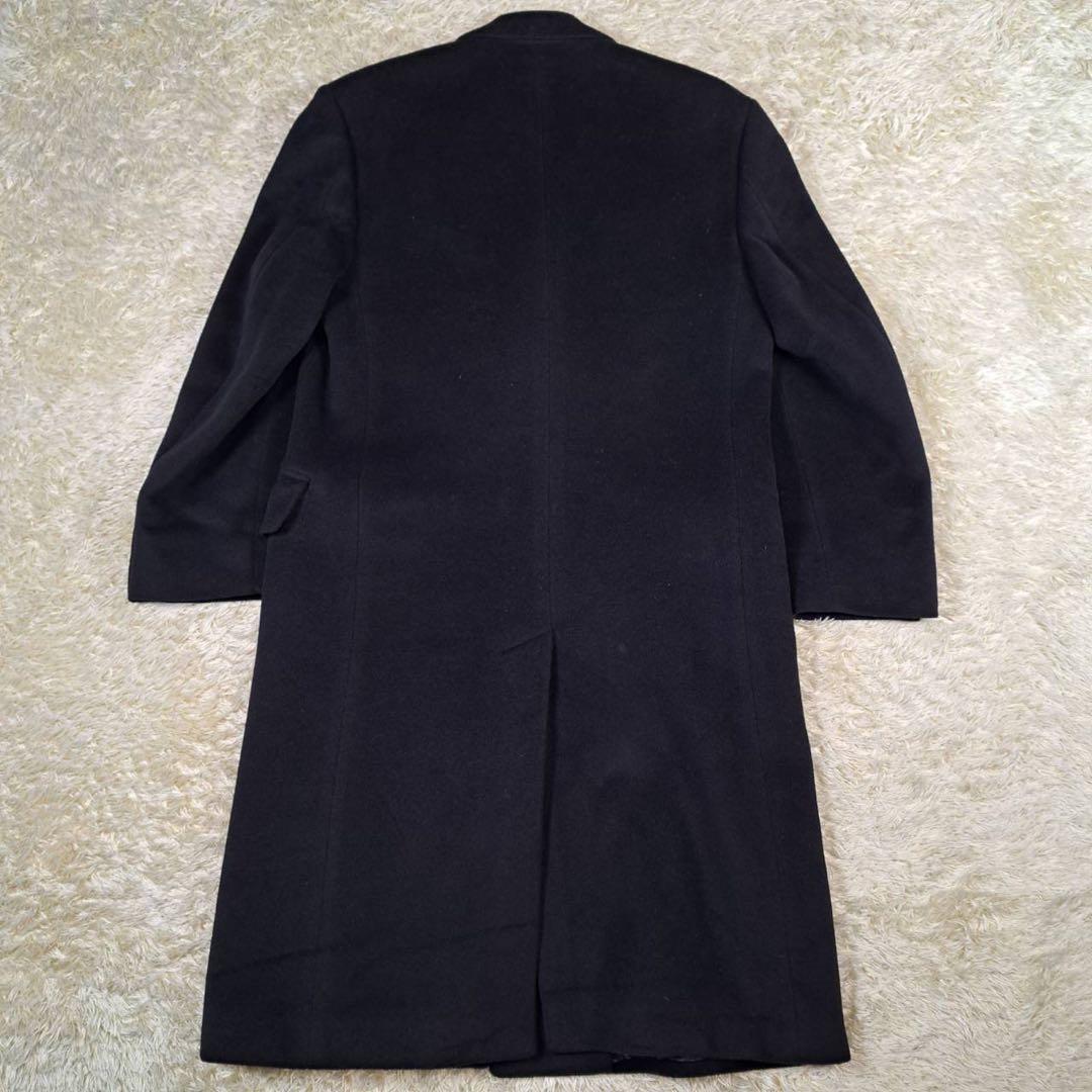 美品　アクアスキュータム　チェスターコート　カシミヤ　ネイビー　比翼