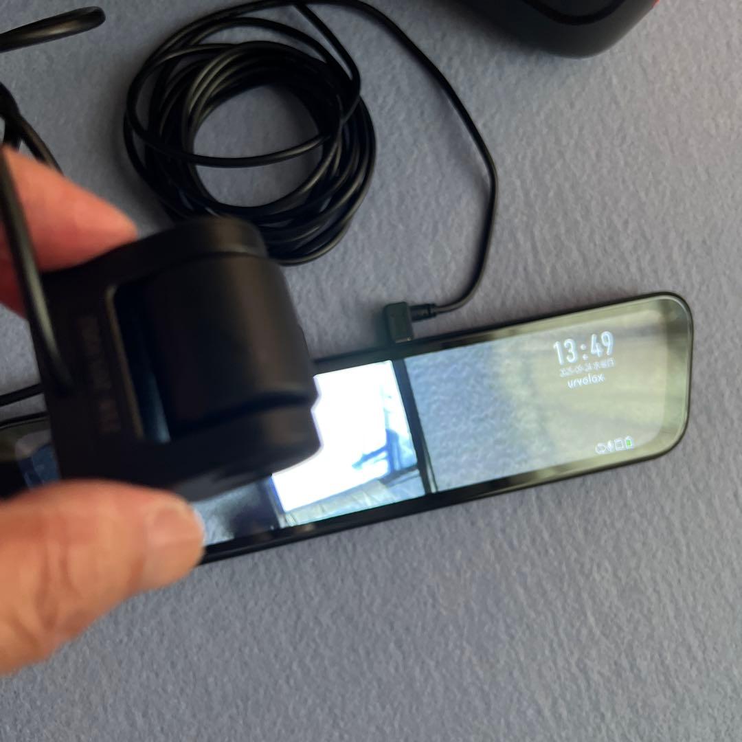 urvolax 12インチ大型液晶ディスプレイドライブレコーダー 前後録画機能