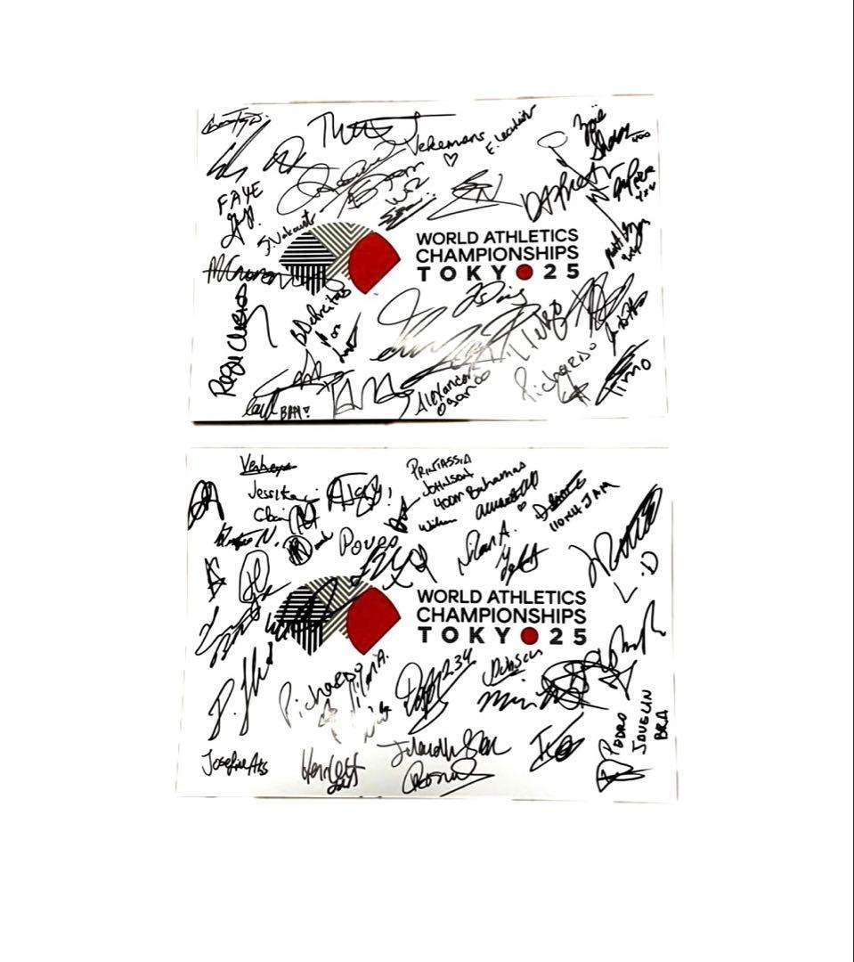 2025年　世界陸上東京大会　選手直筆サイン