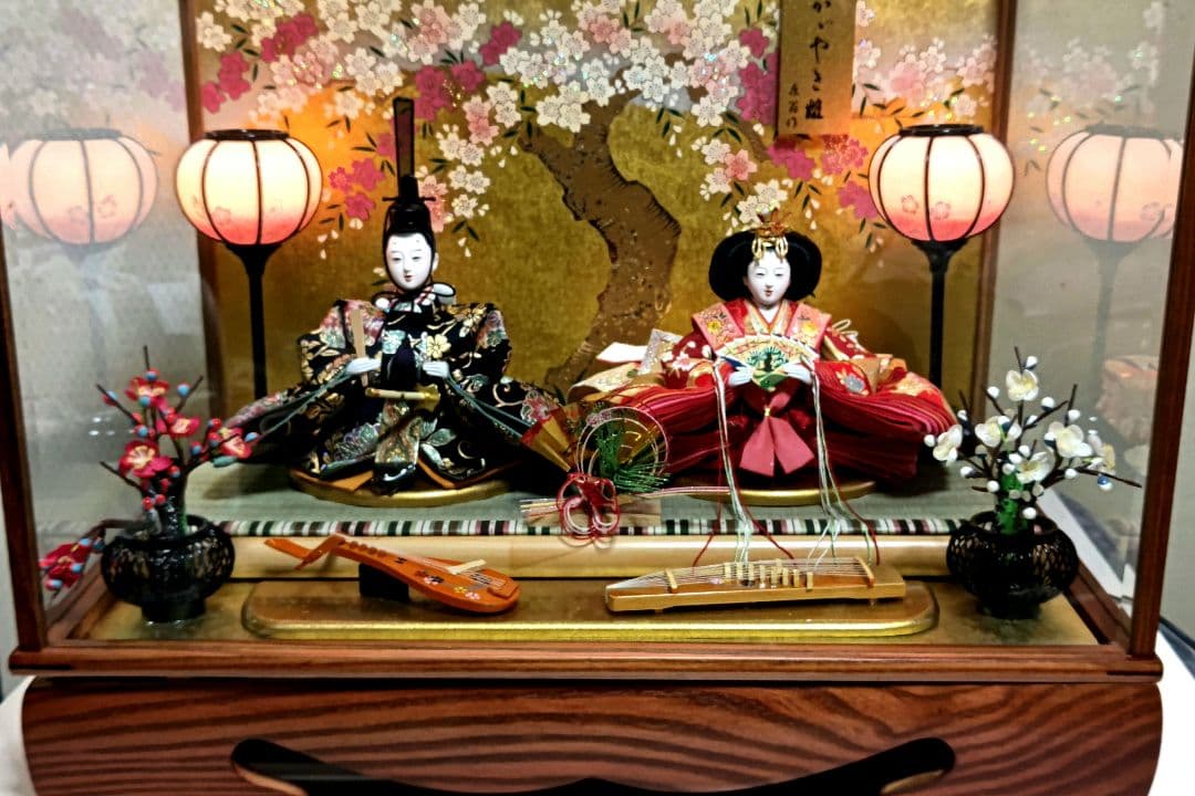 人形のはなふさ　雛人形　コンパクト　ケース飾り　新王飾り　三五新王