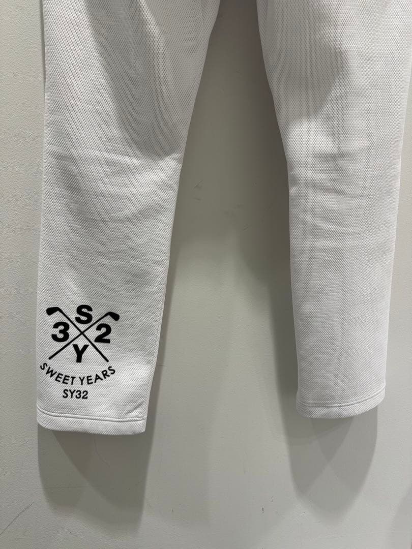 SY32ゴルフ⛳️ダブルラッセルホワイトボトム　メンズ サイズL