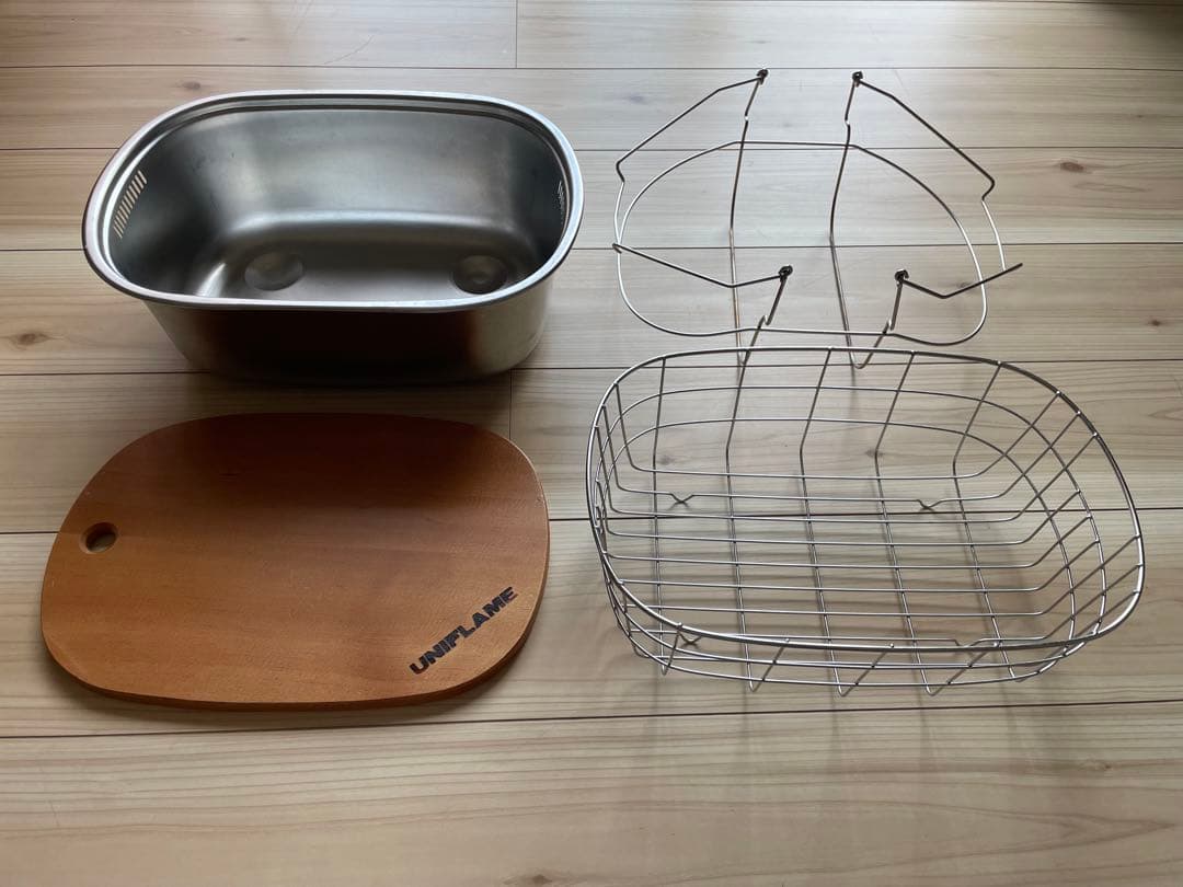 ユニフレーム フィールドキャリングシンク&別売りワイヤーバスケット