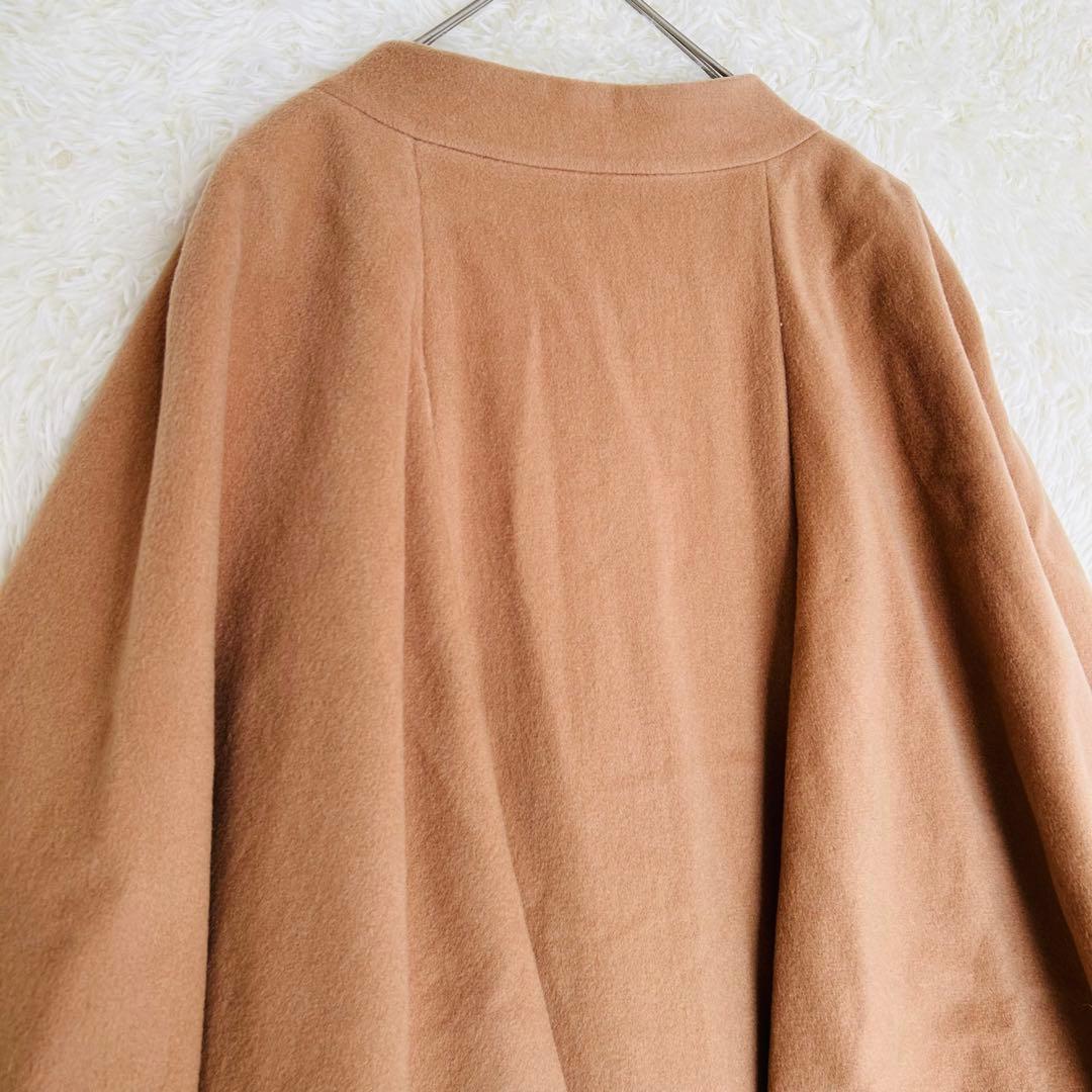 希少【ヨーコ セレクション】カシミヤ ロング ケープコート ベージュ 11
