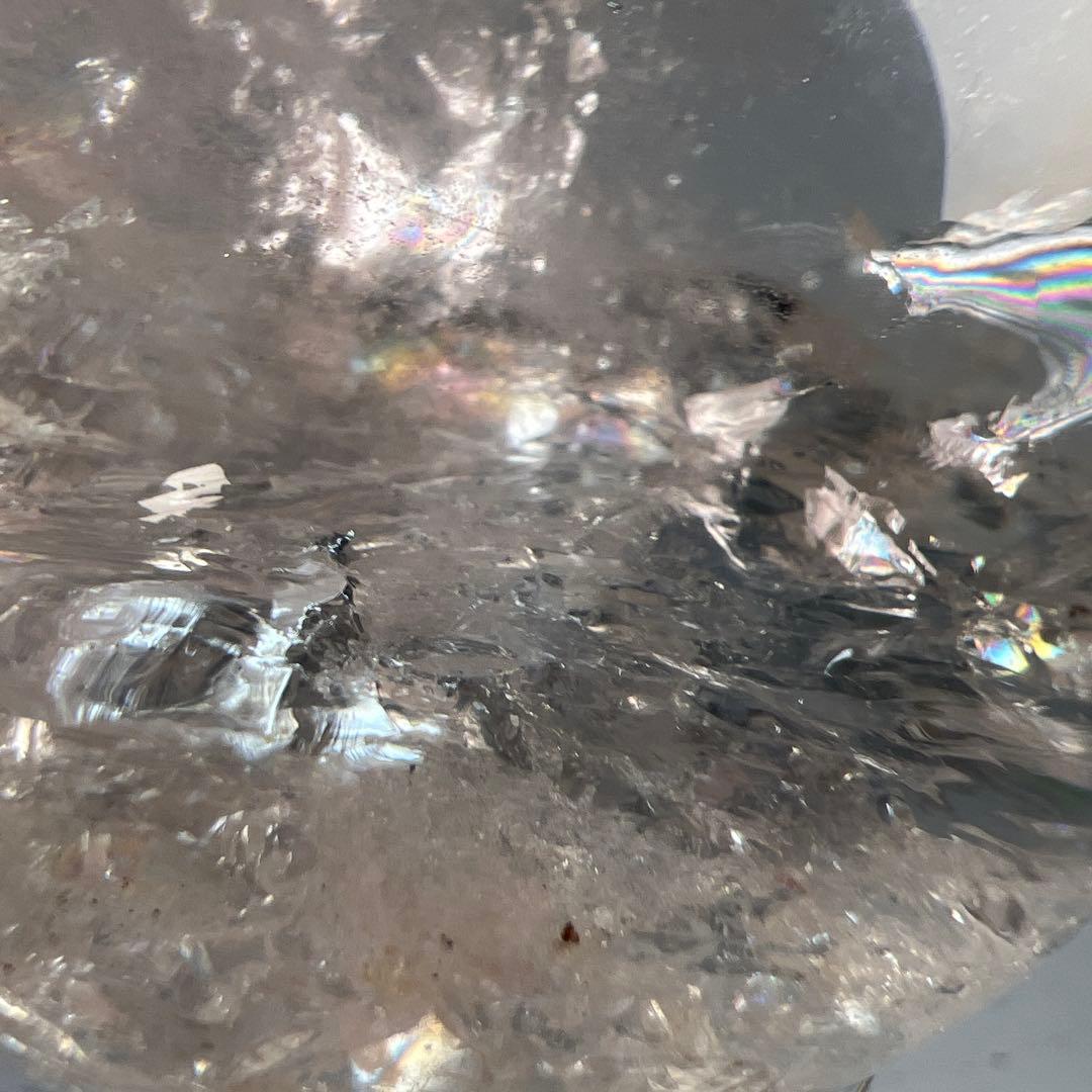 天然石　ピンクアゼツライト　スフィア　台座付き　76ミリ