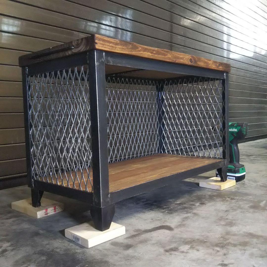 アイアン　シェルフ　ラック　インダストリアル　オープンラック　シューズラック