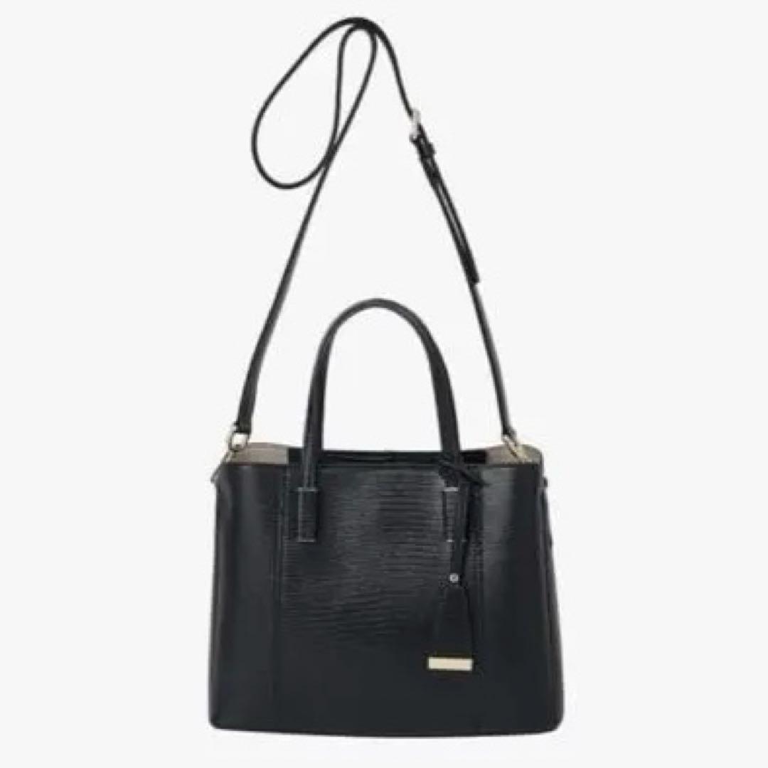 【新品未使用】リザードカタオシゴウヒスムース ハンドバッグ 黒　ダイアナ