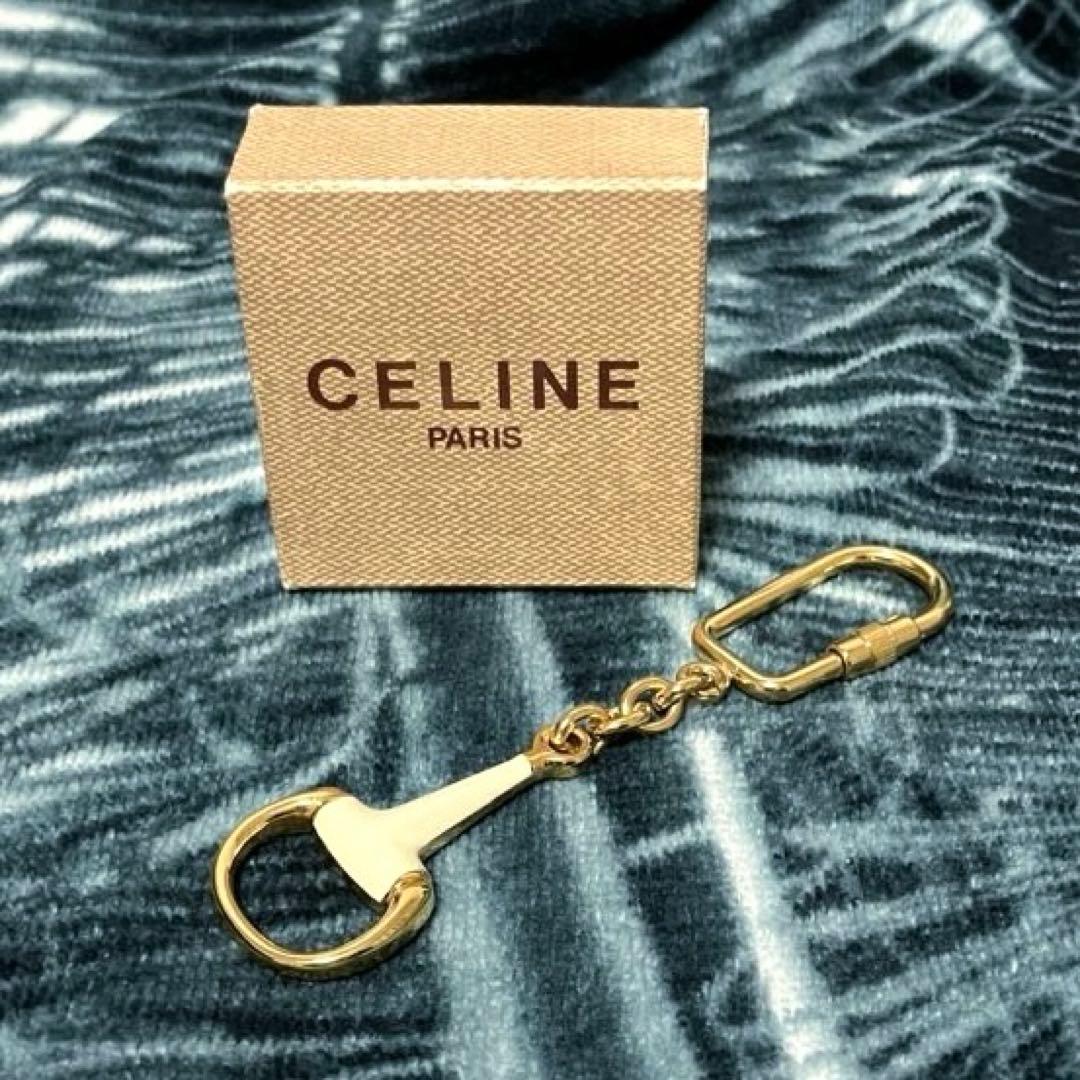 80s イタリア製 ビンテージ CELINE セリーヌ キーホルダー キーリング