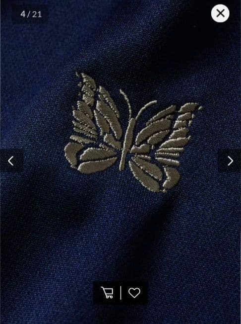 Needles 別注 TrackJacket PolySmooth Navy