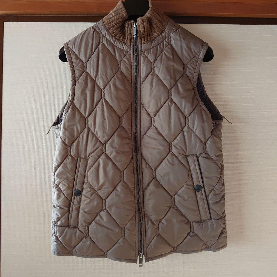 バーバリー　ダークブラウン キルティングインナー付きメンズミドルコート