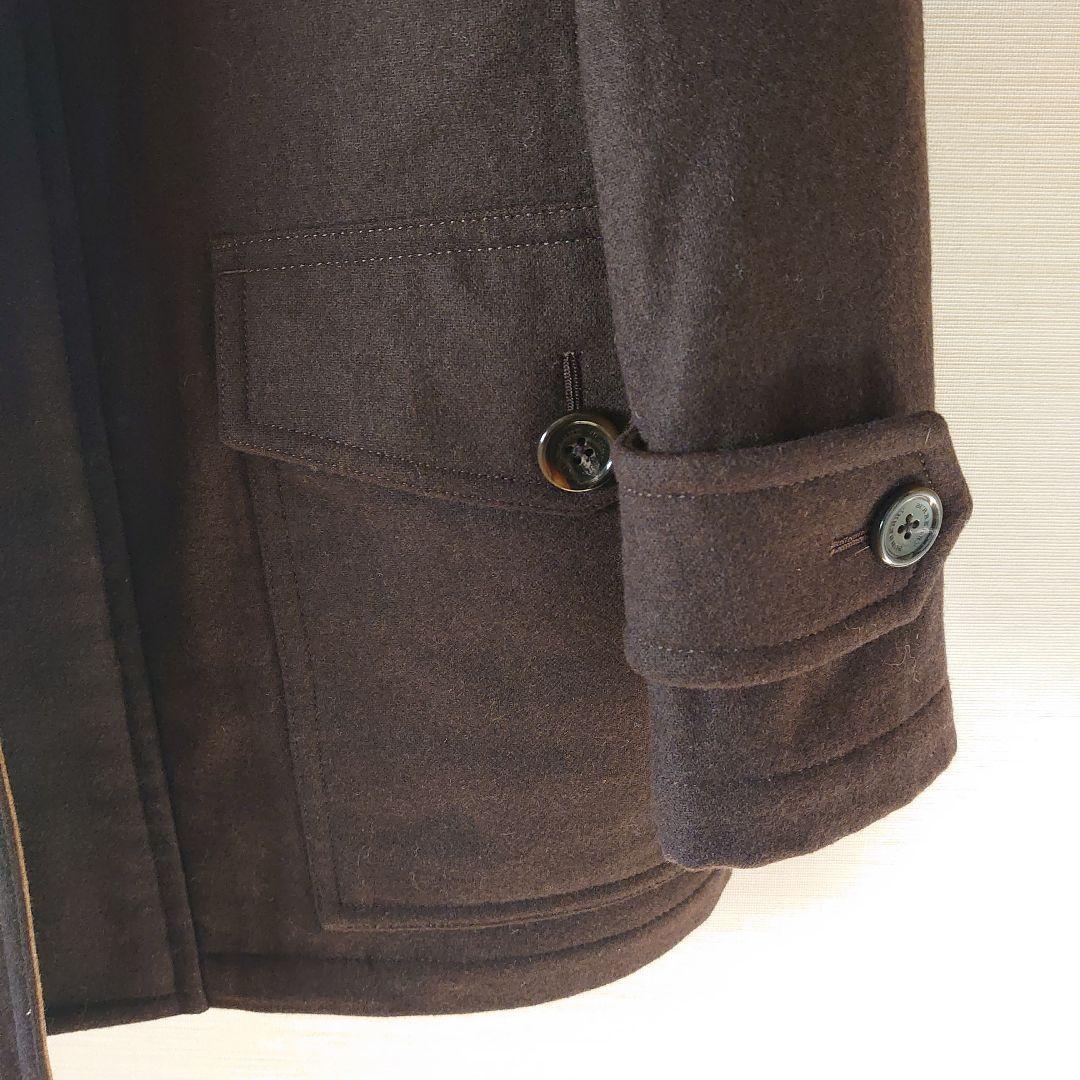 バーバリー　ダークブラウン キルティングインナー付きメンズミドルコート