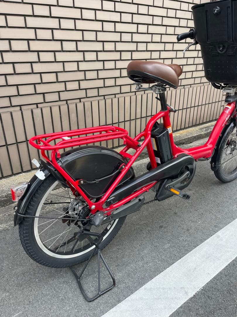 レッド 電動アシスト自転車 チャイルドシート付き