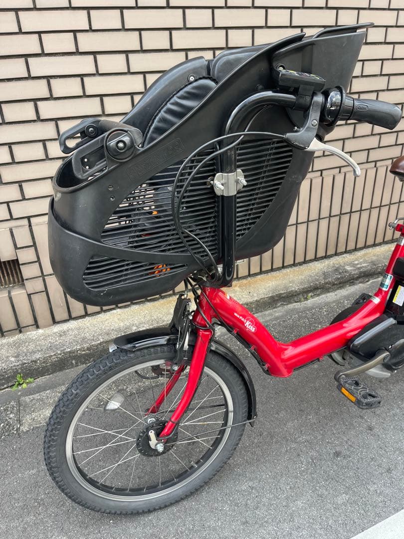レッド 電動アシスト自転車 チャイルドシート付き