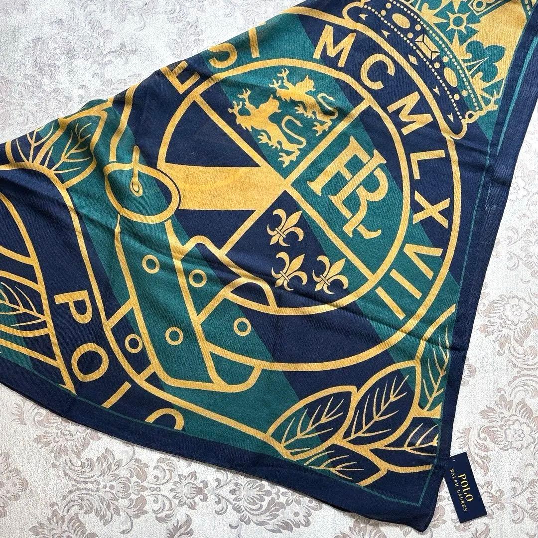 みんみ❤️未使用タグ付き❤️ポロラルフローレン❤️大判ストール　ウール　ネイビー