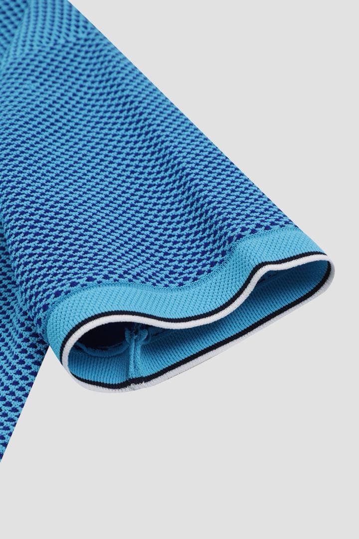 ジーフォア ゴルフ G/FORE Mサイズ ニットポロシャツ ブルー