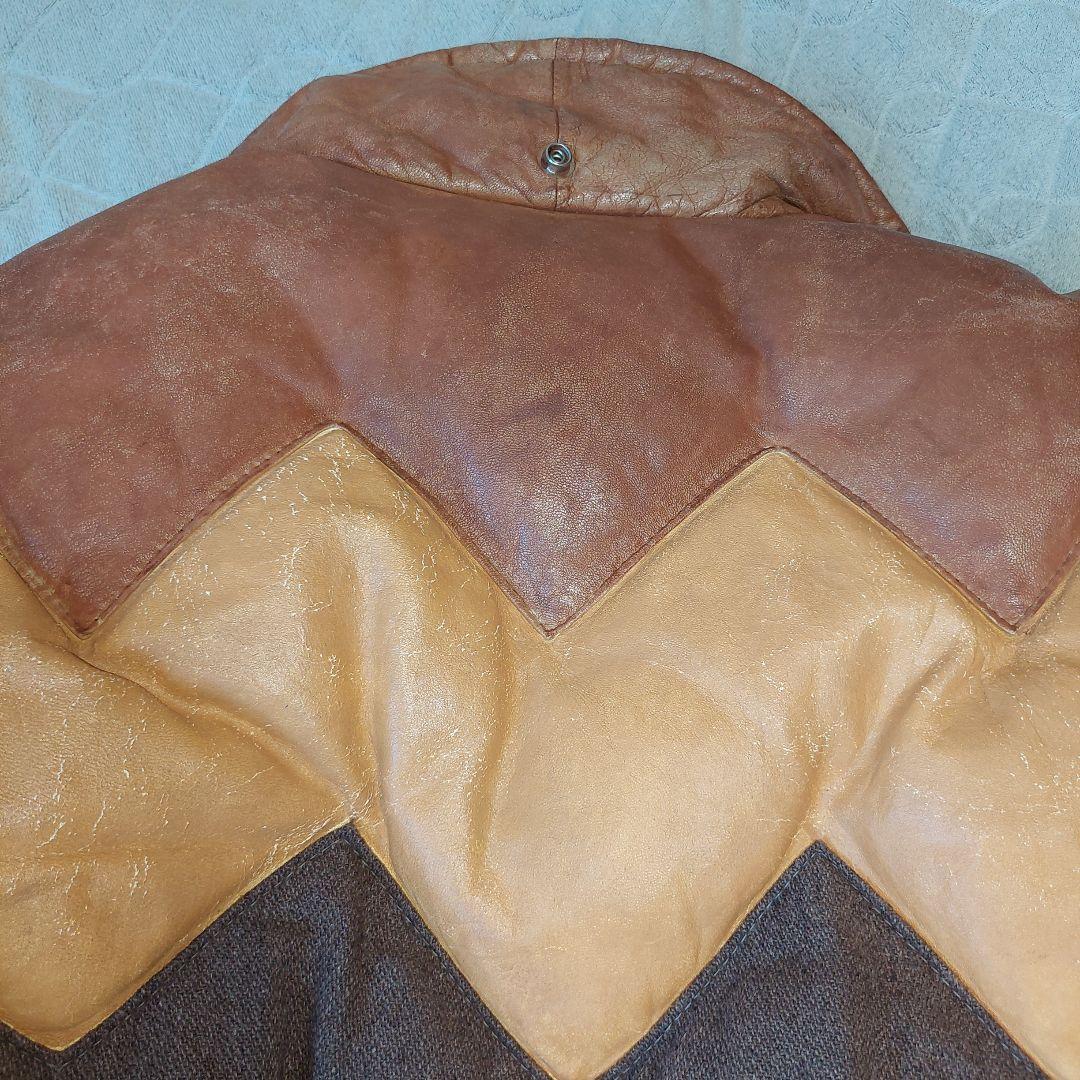 SHOTT ショット ダウンジャケット　ダウンベスト　2WAY 本革　ウール