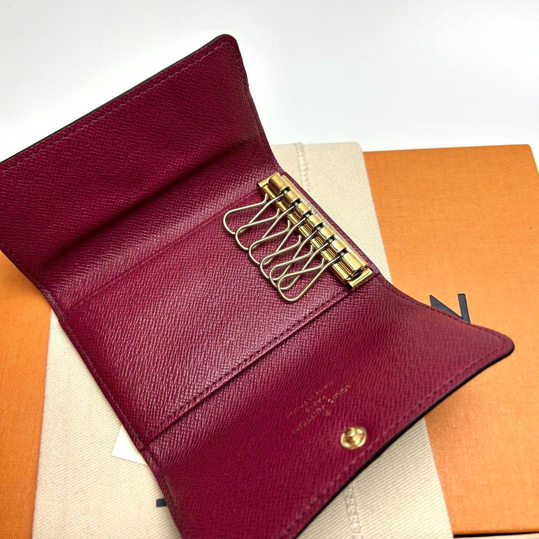 鑑定済 ルイヴィトン モノグラム レッド キーケース 6連