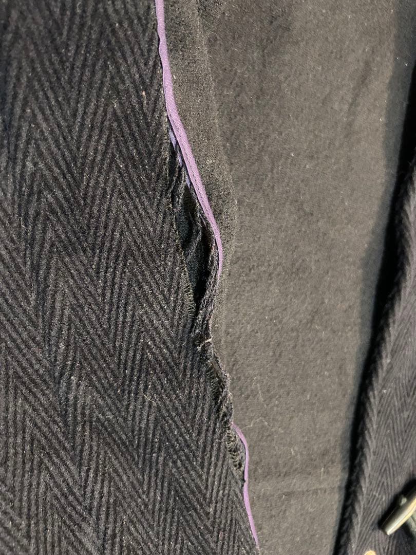 イタリア製】80s90sカシミヤ混 ダッフルコート ウールヘリンボーン