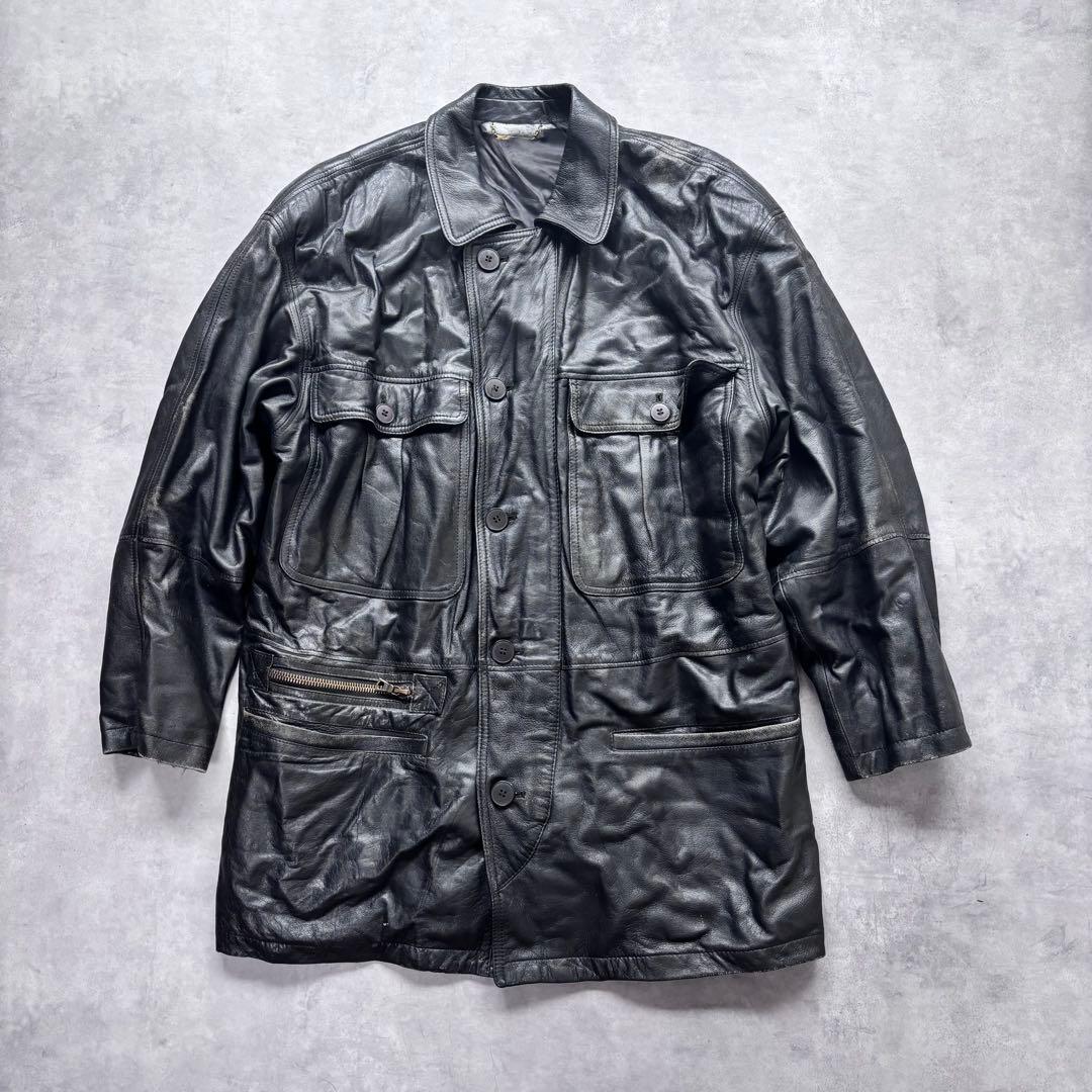 レザージャケット シープスキン イタリア製 ririジップ AA66 - メルカリ