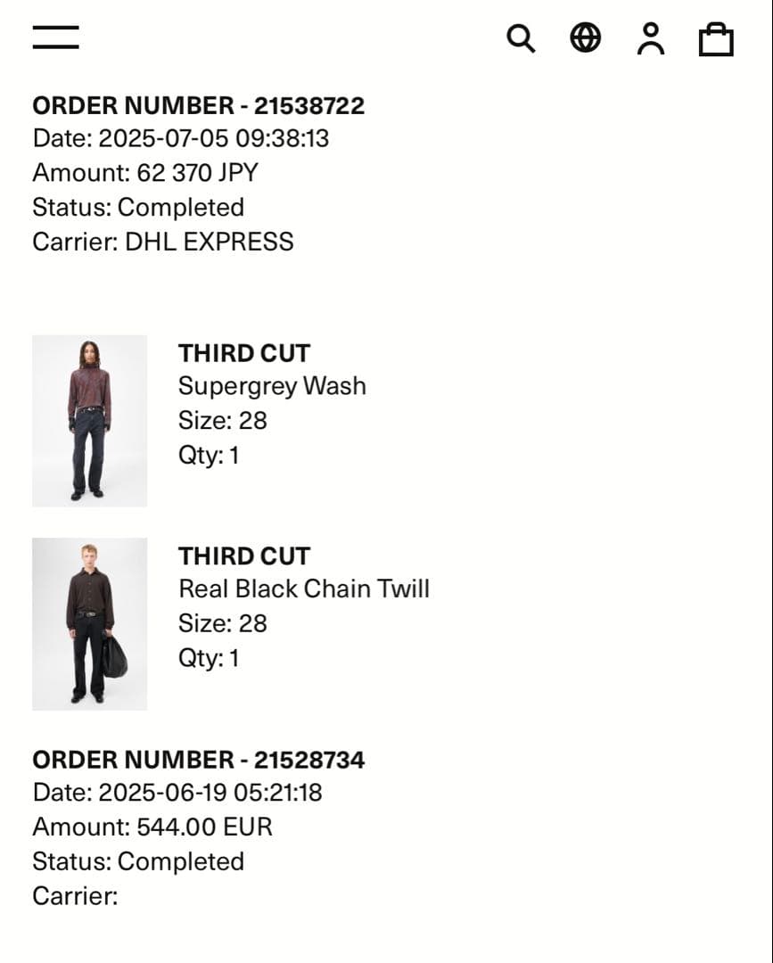 パンツ Our Legacy THIRD CUT