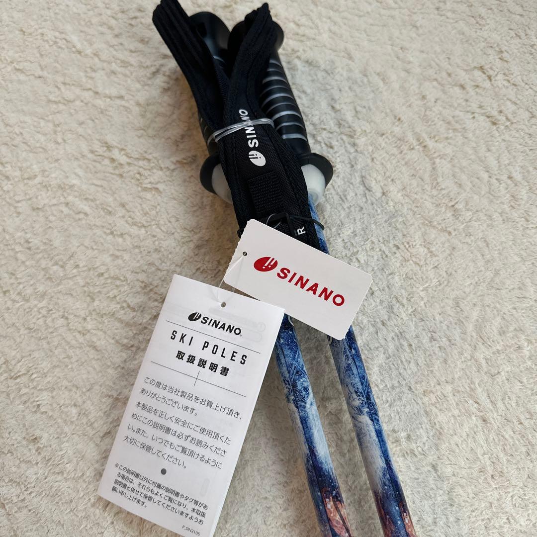 SINANO スキー ポール 青/黒