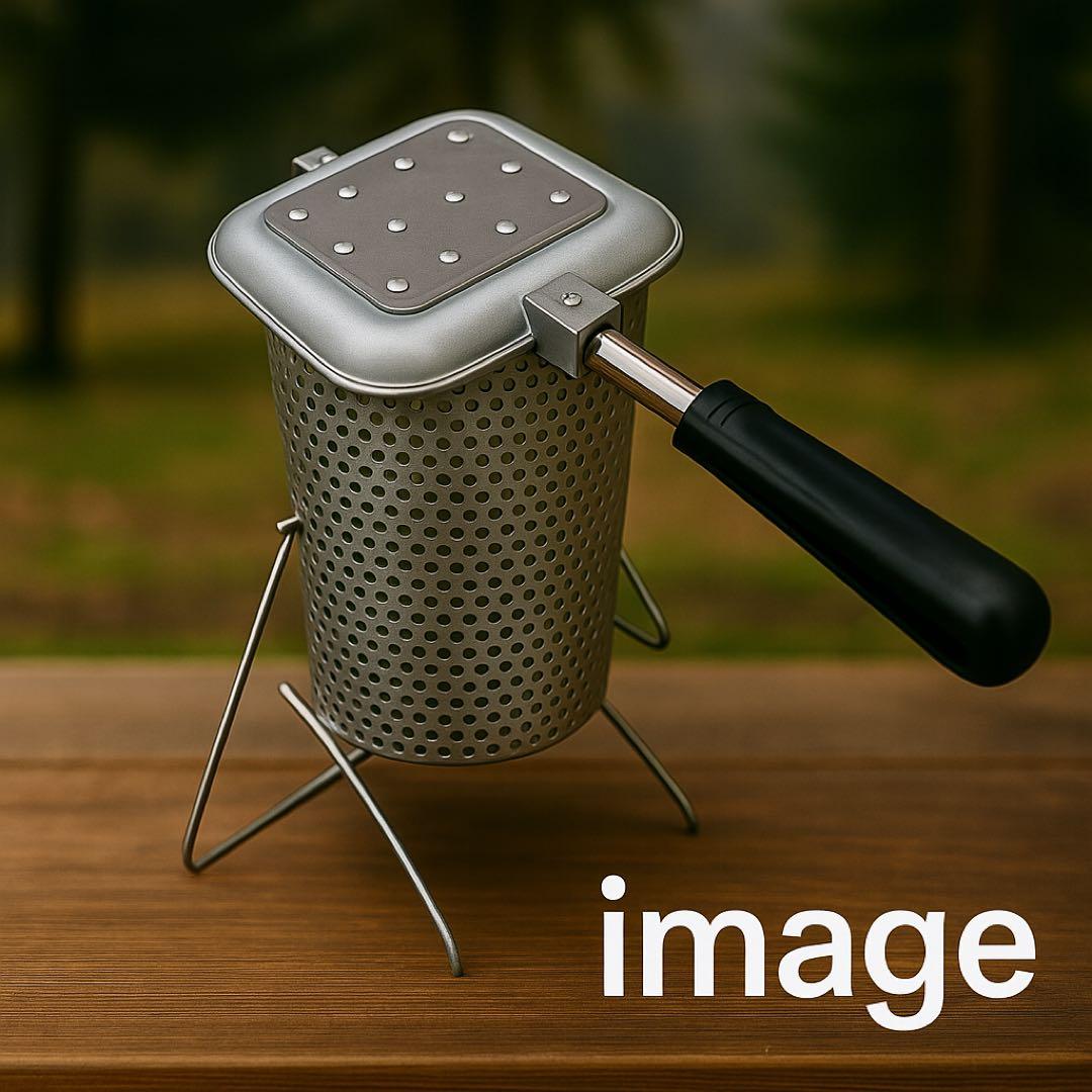 ハンドメイドステンレス製焚き火バケット