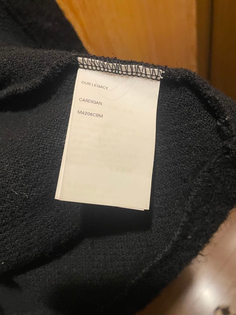 OUR LEGACY ブラック カーディガン 44 21aw