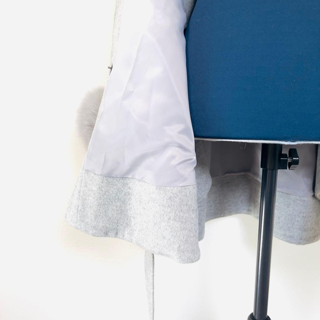 【新品タグ付き 完売品】La Mode ファー ポンチョ ウール ケープ