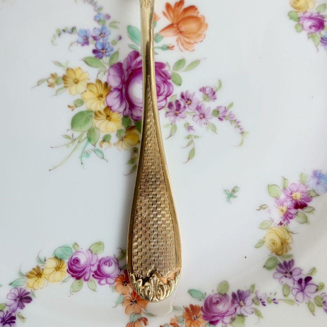 フランス　スターリングシルバー　リボン　スプーン　希少