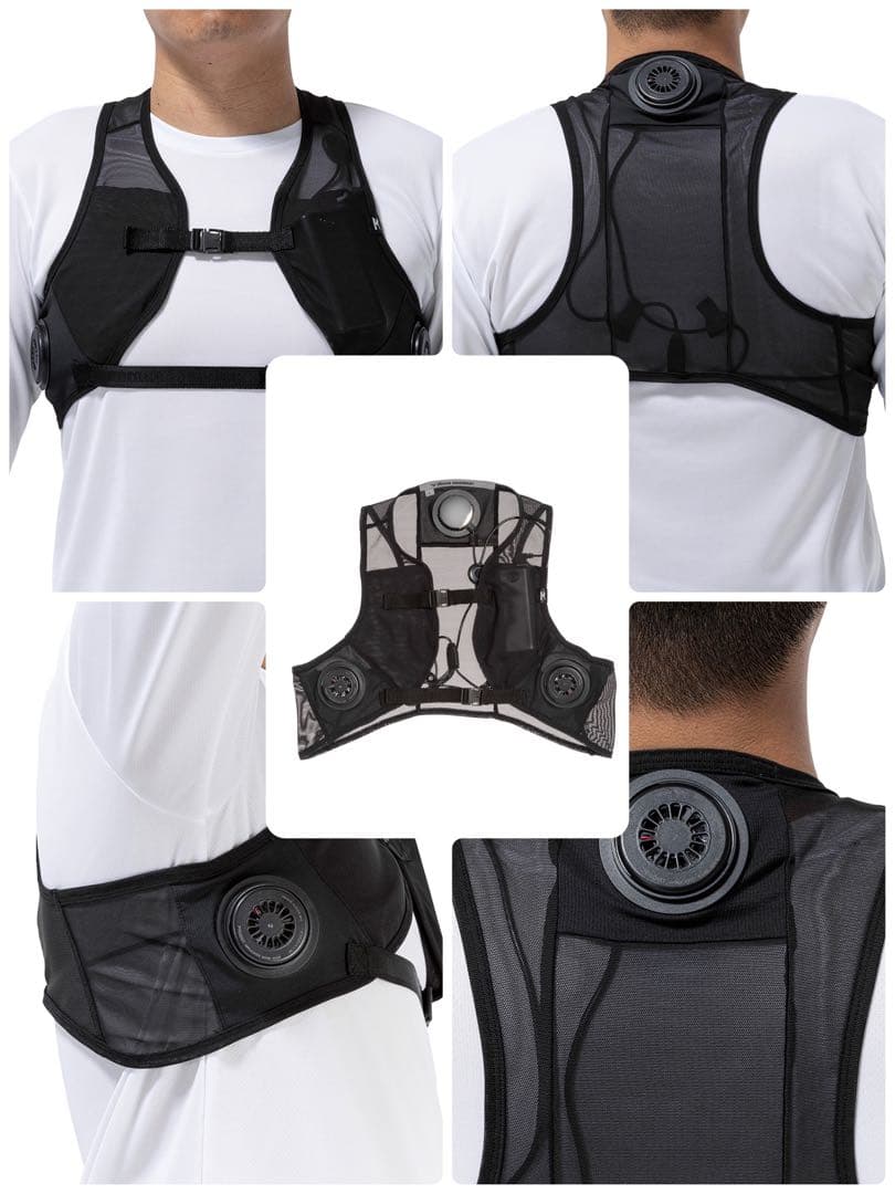 ミズノ アイスタッチデバイスベスト L/ペルチェデバイス3個/バッテリー セット