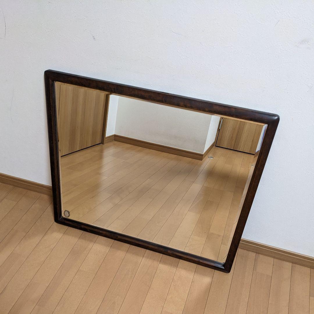 ミエ ミラー姿見 鏡 アンティーク木製 銅引鏡 特大全身ヴィンテージ