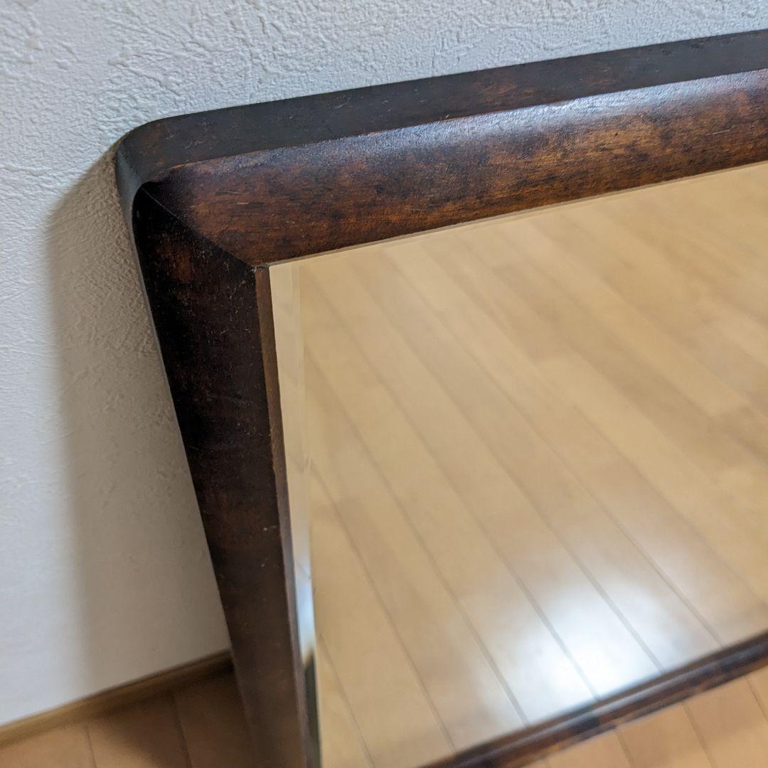 ミエ ミラー姿見 鏡 アンティーク木製 銅引鏡 特大全身ヴィンテージ