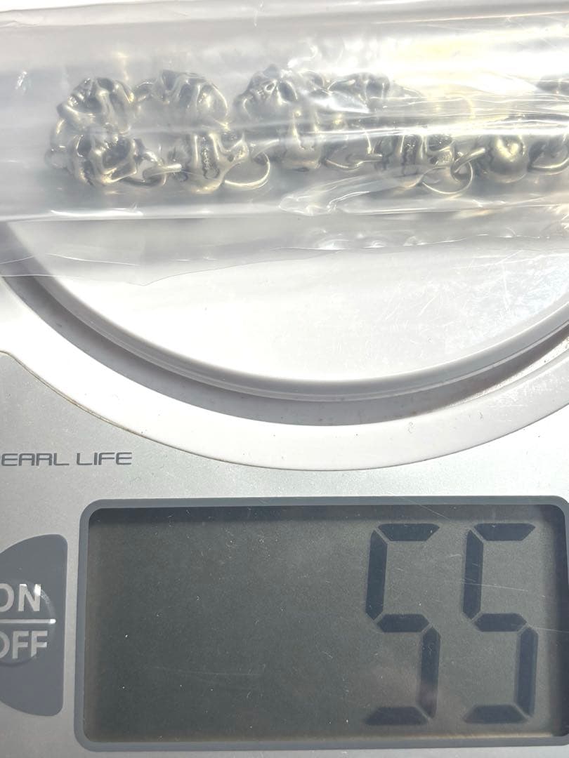 【新品】STERLING SILVER スカル ブレスレット