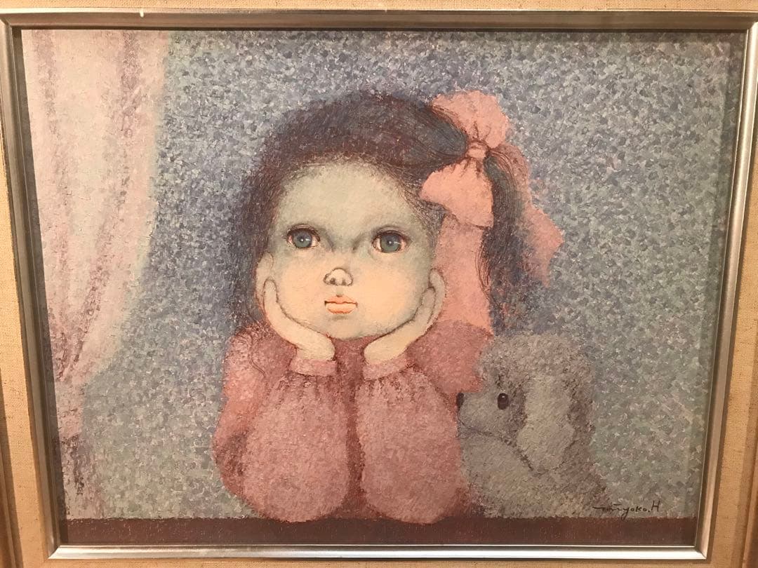 はしぐちみよこ　「窓」　油彩Ｆ６号　画面右下・キャンバス裏に直筆サイン有り