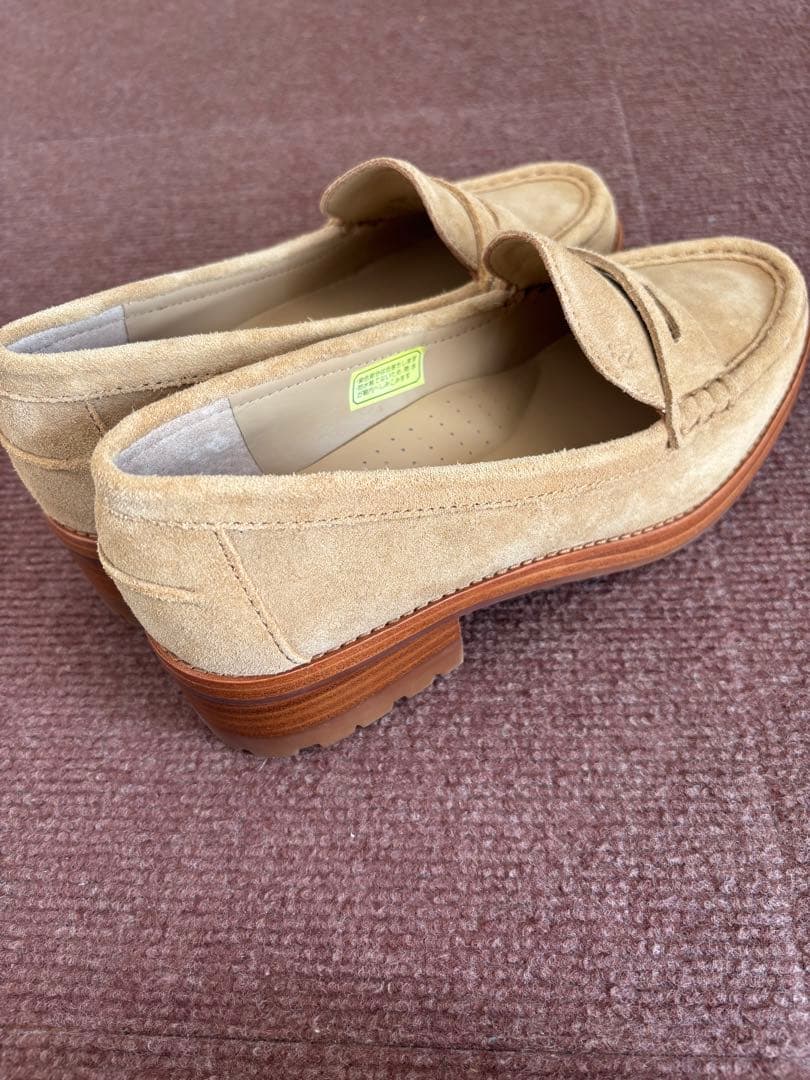 美品ラルフローレンLAUREN ベージュ スエード ローファー　24.0 US7