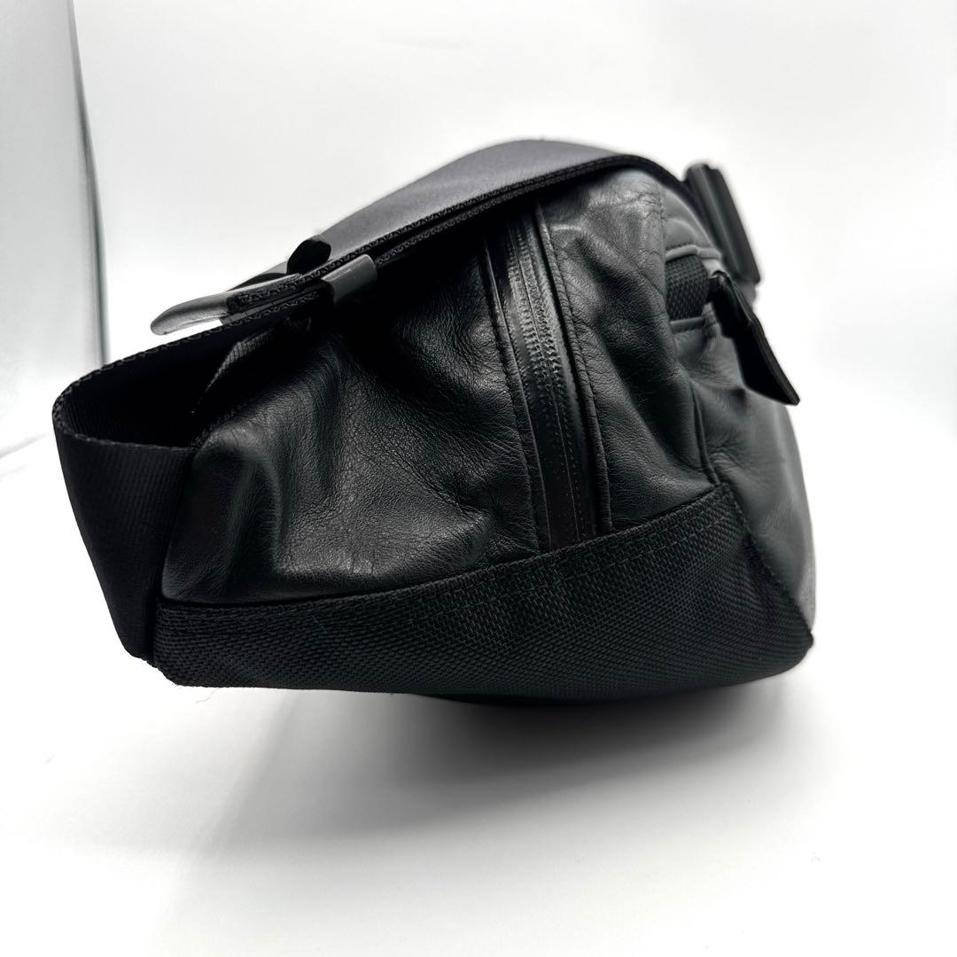 絶版極美品 ポーター PORTER ZOOM WAIST BAG ブラック 本革