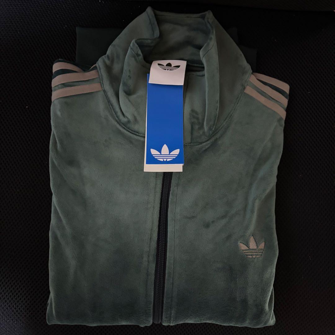 新品2XL⭐️adidas ファイヤーバード ベロア トラックトップ グリーン