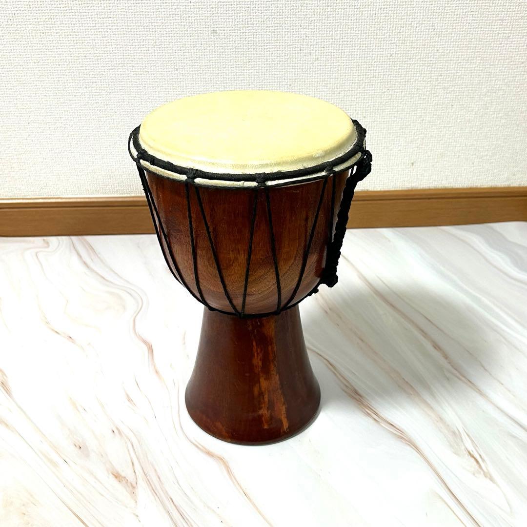 【美品】ジャンベ 17.5cm×31cm 1.27kg★ジェンベ　太鼓★民族楽器