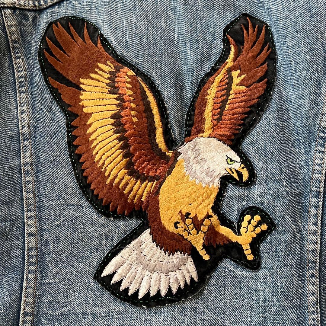 70's/リーバイス/ランチボアジャケット/ワッペン/デニム/42/USA製