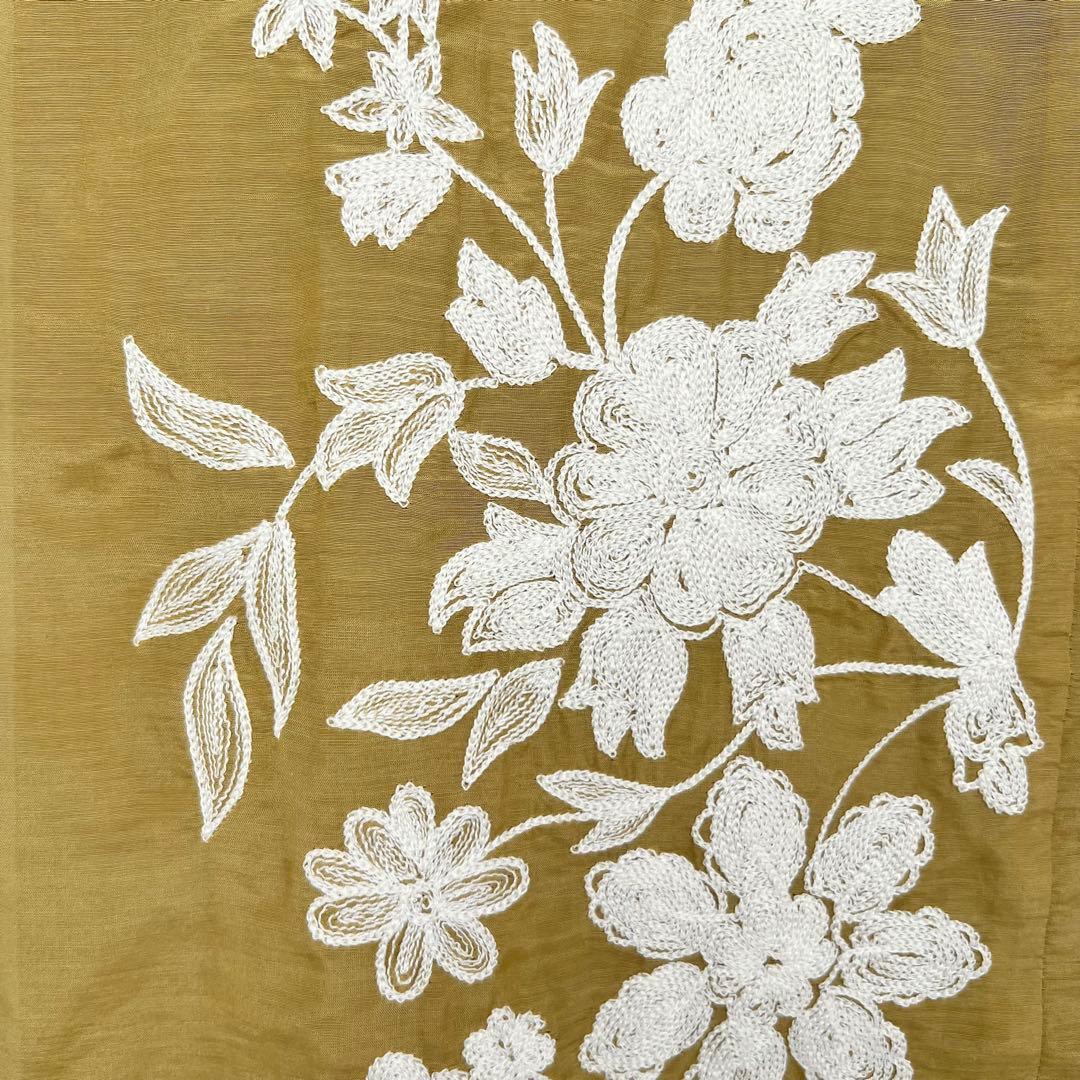 未使用タグ付 Sybilla シビラ レース刺繍 シルク ワンピース L