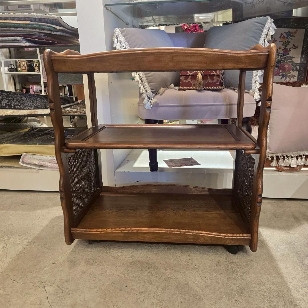 i+【美品】 karimoku カリモク 木製 ワゴン サイドテーブル 国産家具