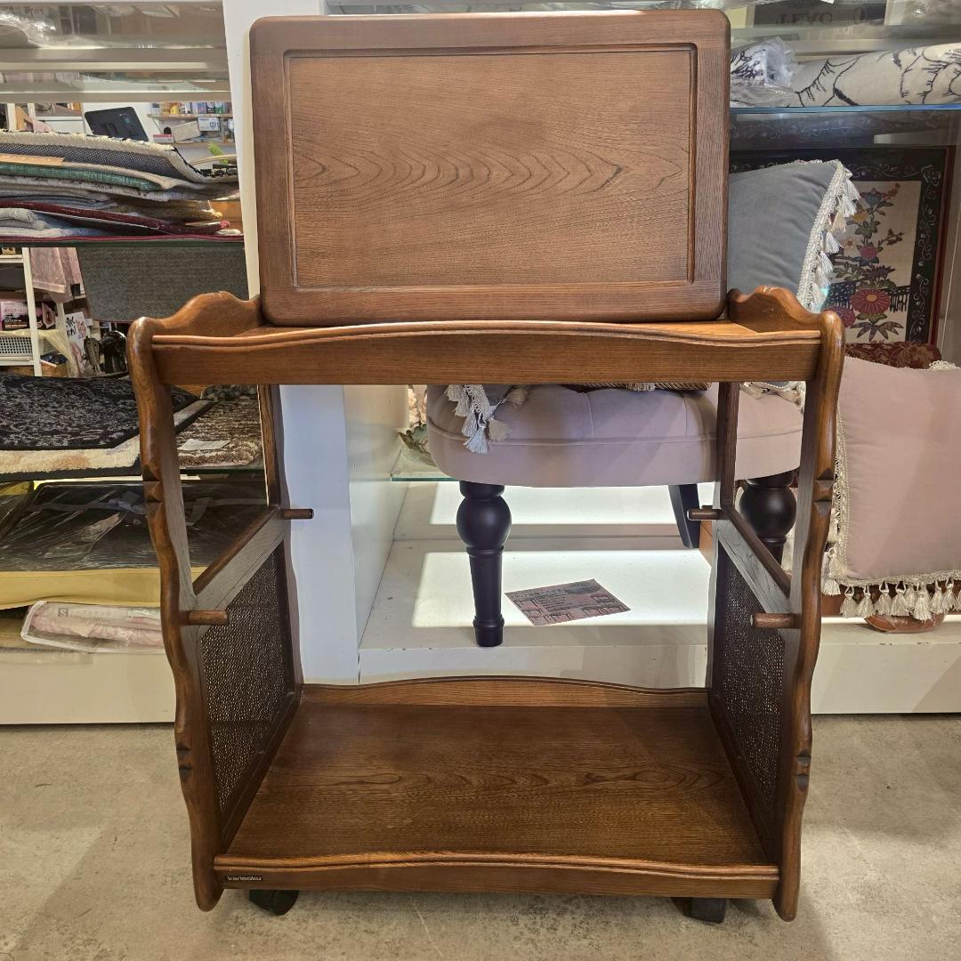 i+【美品】 karimoku カリモク 木製 ワゴン サイドテーブル 国産家具