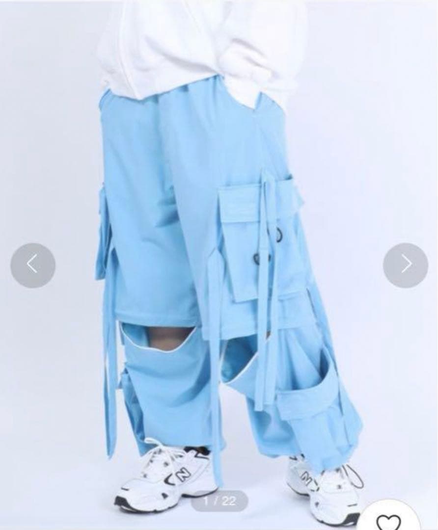 GALFY カラフルテクノパンツ ワイドカーゴパンツ 大型犬 かすちゃん