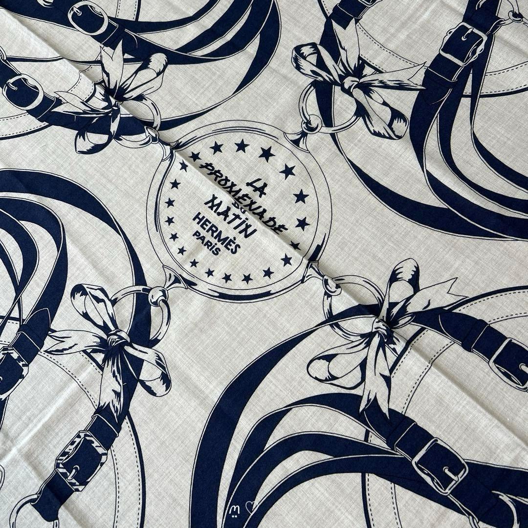 HERMESエルメス　カレジェアン　140　朝の散歩バンダナ　カシシル　ストール
